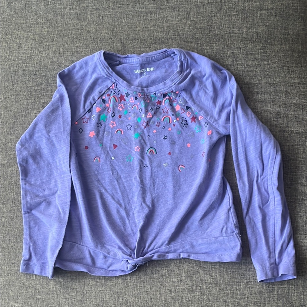 Size 5-6 Lands End Girls Long Sleeve Shirt
